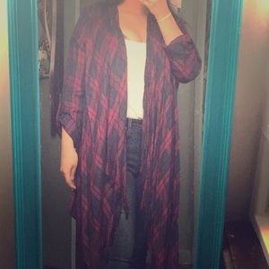Long draped cardigan